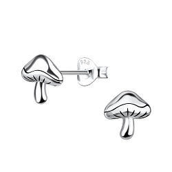 Wholesale Sterling Silver Mushroom Ear Studs - JD21421