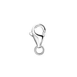 Wholesale Sterling Silver Lobster Lock with 3mm Open Hoop - Pack of 5 Pieces - JD21342 Wholesale Sterling Silver Lobster Lock with 3mm Open Hoop - Pack of 5 Pieces - JD21342