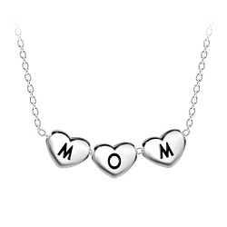 Wholesale Sterling Silver Mom Necklace - JD21416