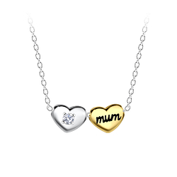Wholesale Sterling Silver Mom Necklace - JD21418
