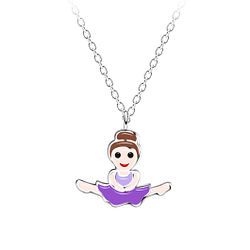 Wholesale Sterling Silver Ballerina Necklace - JD20970