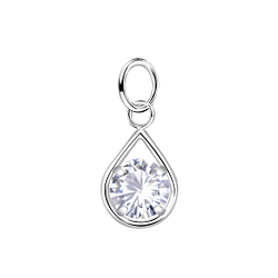 Wholesale Sterling Silver Tear Drop Pendant - JD21494