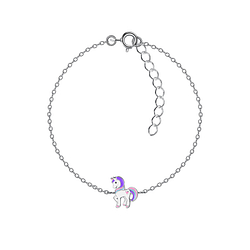 Wholesale Sterling Silver Unicorn Bracelet - JD21626