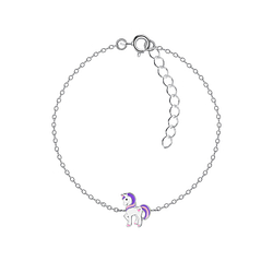 Wholesale Sterling Silver Unicorn Bracelet - JD20755