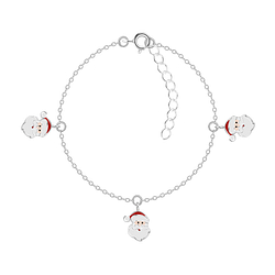 Wholesale Sterling Silver Santa Claus Bracelet - JD20227