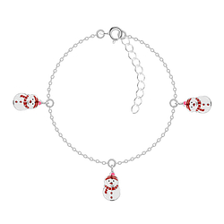 Wholesale Sterling Silver Snowman Bracelet - JD20230