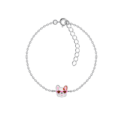 Wholesale Sterling Silver Cat Bracelet - JD20760