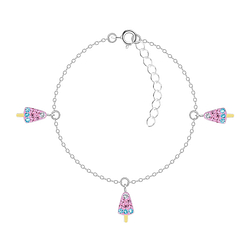 Wholesale Sterling Silver Ice Cream Bracelet - JD20254