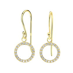 Wholesale Sterling Silver Circle Earrings - JD21591