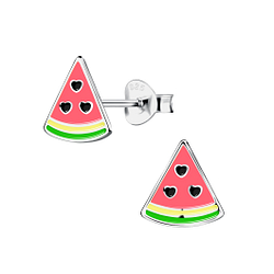 Wholesale Sterling Silver Watermelon Ear Studs - JD20320