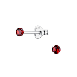 Wholesale 3mm Round Cubic Zirconia Sterling Silver Ear Studs - JD21641