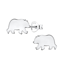 Wholesale Sterling Silver Bear Ear Studs - JD21669