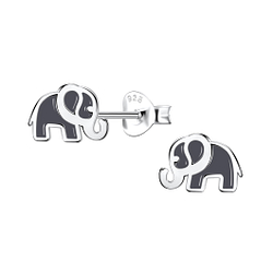 Wholesale Sterling Silver Elephant Ear Studs - JD21570