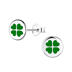 Wholesale Sterling Silver Clover Ear Studs - JD21666