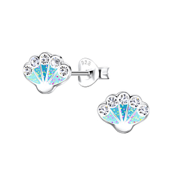 Wholesale Sterling Silver Shell Ear Studs - JD21578