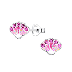 Wholesale Sterling Silver Shell Ear Studs - JD21668