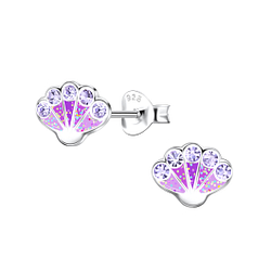 Wholesale Sterling Silver Shell Ear Studs - JD21575