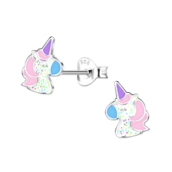 Wholesale Sterling Silver Unicorn Ear Studs - JD21569