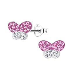 Wholesale Sterling Silver Butterfly Ear Studs - JD21619