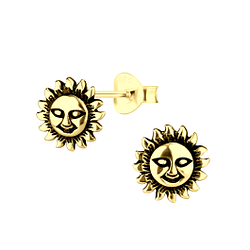 Wholesale Sterling Silver Sun Ear Studs - JD21322