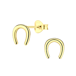 Wholesale Sterling Silver Horseshoe Ear Studs - JD20625