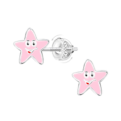 Wholesale Sterling Silver Star Screw Back Ear Studs - JD20901