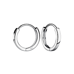 Wholesale 13mm Sterling Silver Huggie Earrings - JD21600