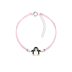 Wholesale Sterling Silver Penguin Cord Bracelet - JD20798