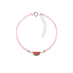 Wholesale Sterling Silver Watermelon Cord Bracelet - JD20808