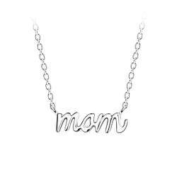 Wholesale Sterling Silver Mom Necklace - JD21672