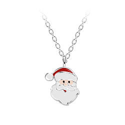 Wholesale Sterling Silver Santa Claus Necklace - JD14701