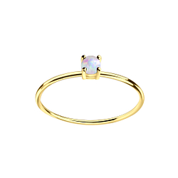 Wholesale 3mm Opal Sterling Silver Ring - JD11084 Wholesale 3mm Opal Sterling Silver Ring - JD11084