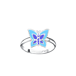 Wholesale Sterling Silver Butterfly Adjustable Ring - JD20894