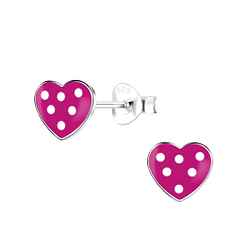 Wholesale Sterling Silver Heart Ear Studs - JD21773