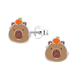 Wholesale Sterling Silver Capybara Ear Studs - JD21684