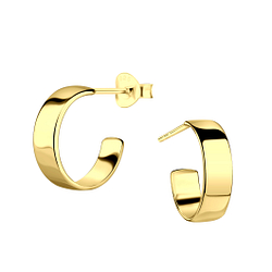 Wholesale Sterling Silver Half Hoop Ear Studs - JD20626