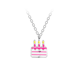 Wholesale Sterling Silver Cake Necklace - JD20199