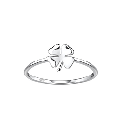 Wholesale Sterling Silver Clover Ring - JD21748