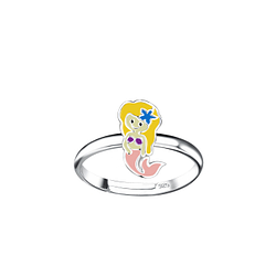 Wholesale Sterling Silver Mermaid Adjustable Ring - JD20781