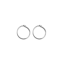 Wholesale 11mm Sterling Silver Wire Ear Hoops - Pack of 5 Pairs - JD21550