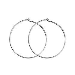 Wholesale 25mm Sterling Silver Wire Ear Hoops – Pack of 5 Pairs - JD21552