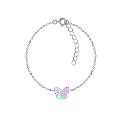 Wholesale Sterling Silver Butterfly Bracelet - JD20773