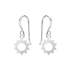 Wholesale Sterling Silver Sun Earrings - JD10254