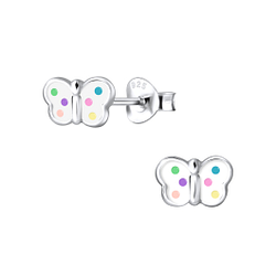 Wholesale Sterling Silver Butterfly Ear Studs - JD21160