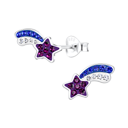 Wholesale Sterling Silver Shooting Star Ear Studs - JD10420