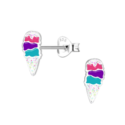 Wholesale Sterling Silver Ice Cream Ear Studs - JD10383