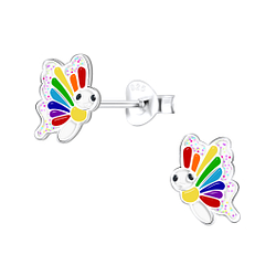 Wholesale Sterling Silver Butterfly Ear Studs - JD10408