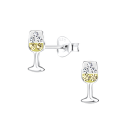 Wholesale Sterling Silver Wine Glass Ear Studs - JD21492