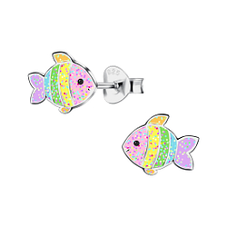 Wholesale Sterling Silver Fish Ear Studs - JD20318