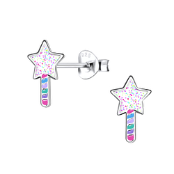 Wholesale Sterling Silver Star Ear Studs - JD21159